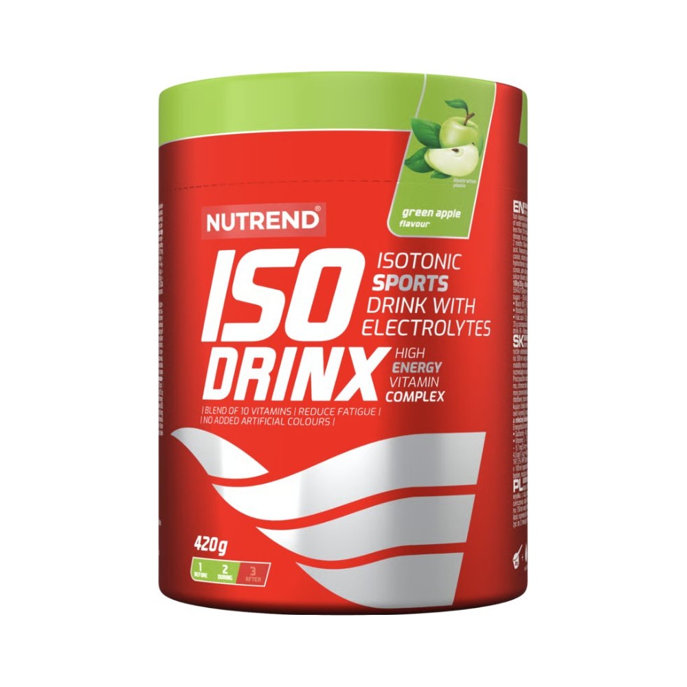 Nutrend Isodrinx iónový nápoj v prášku 420 g, príchuť zelené jablko