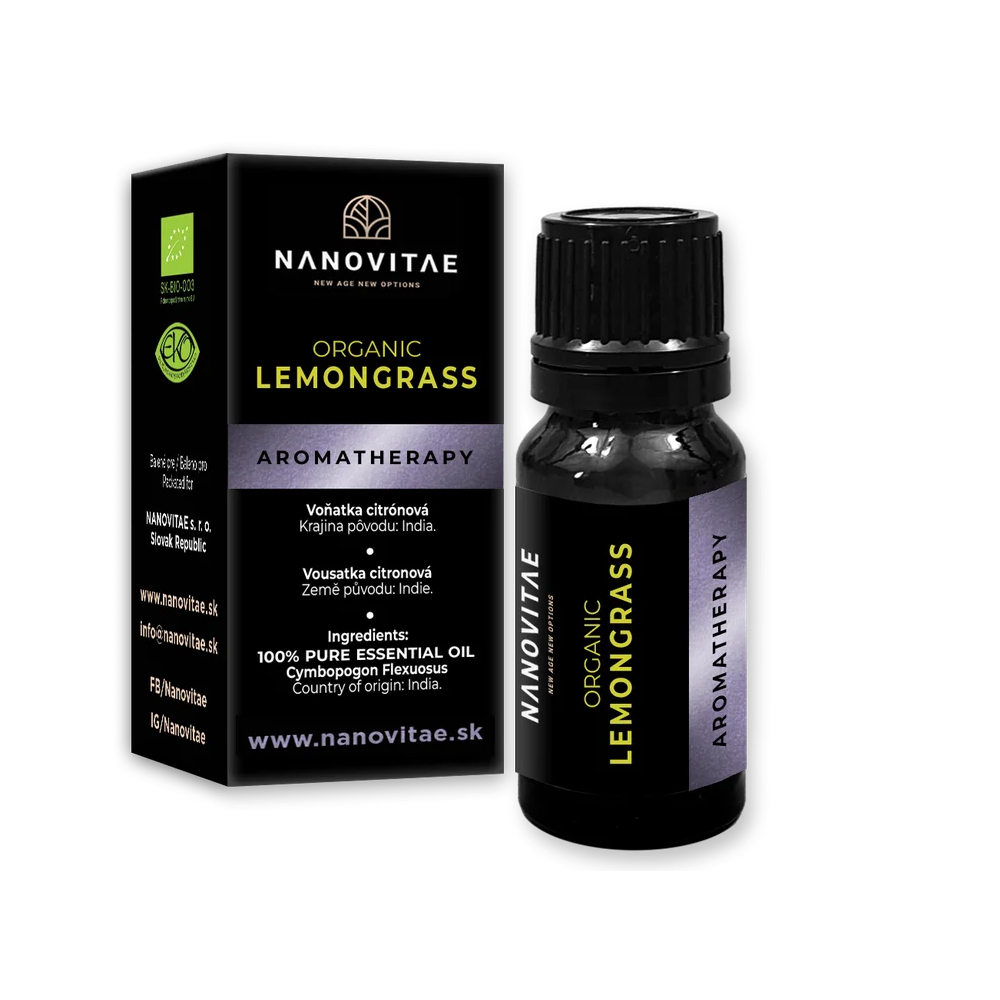 NANOVITAE LEMONGRASS esenciálny olej – ORGANIC quality 10ml