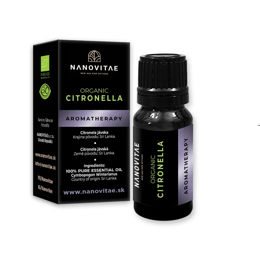 NANOVITAE Citronella Java esenciálny olej – ORGANIC quality 10ml