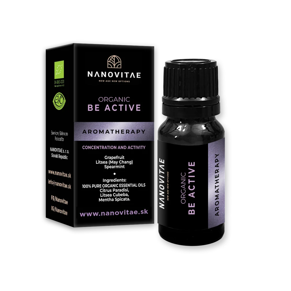 NANOVITAE BE ACTIVE – zmes esenciálnych olejov – ORGANIC quality 10ml