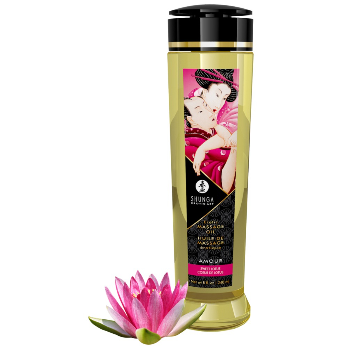 Shunga Amour masážny olej lotos (240 ml)
