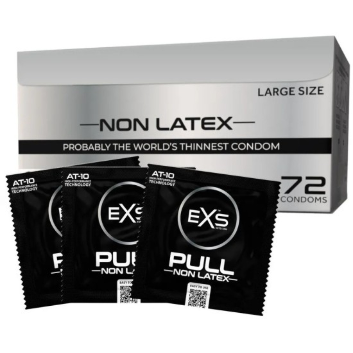 EXS Pull Large, bezlatexové kondómy 72 ks