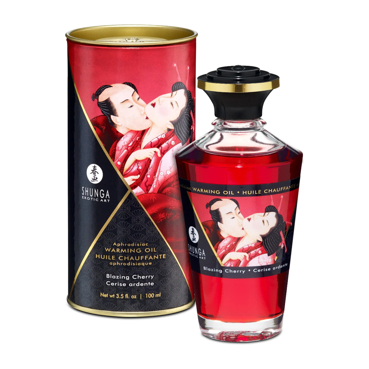 Shunga Aphrodisiac Warming Oil, čerešňa, 100 ml