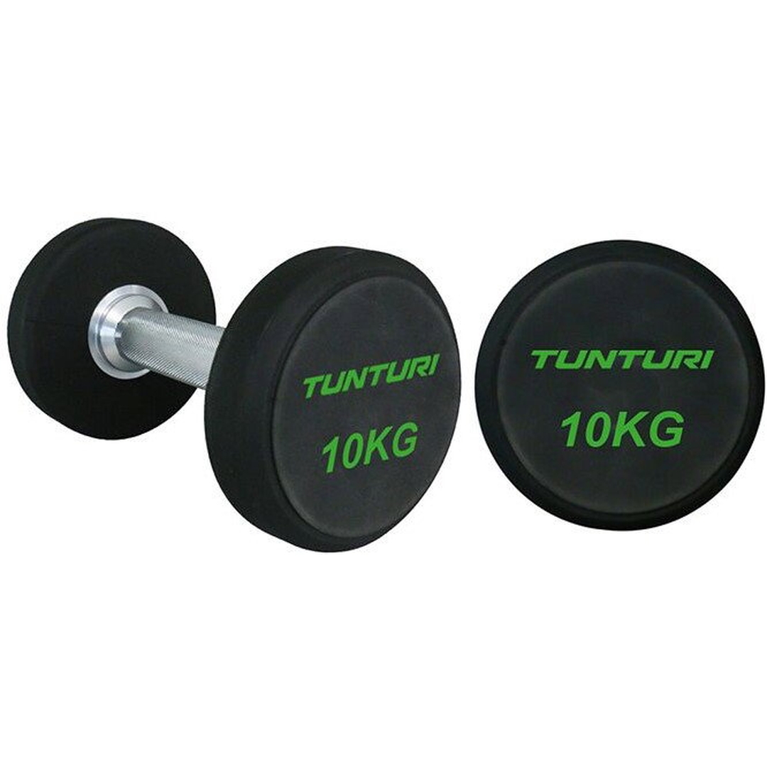 Tunturi Sada jednoručných činiek Pro PU Dumbbell 2-12 kg (10 párov)