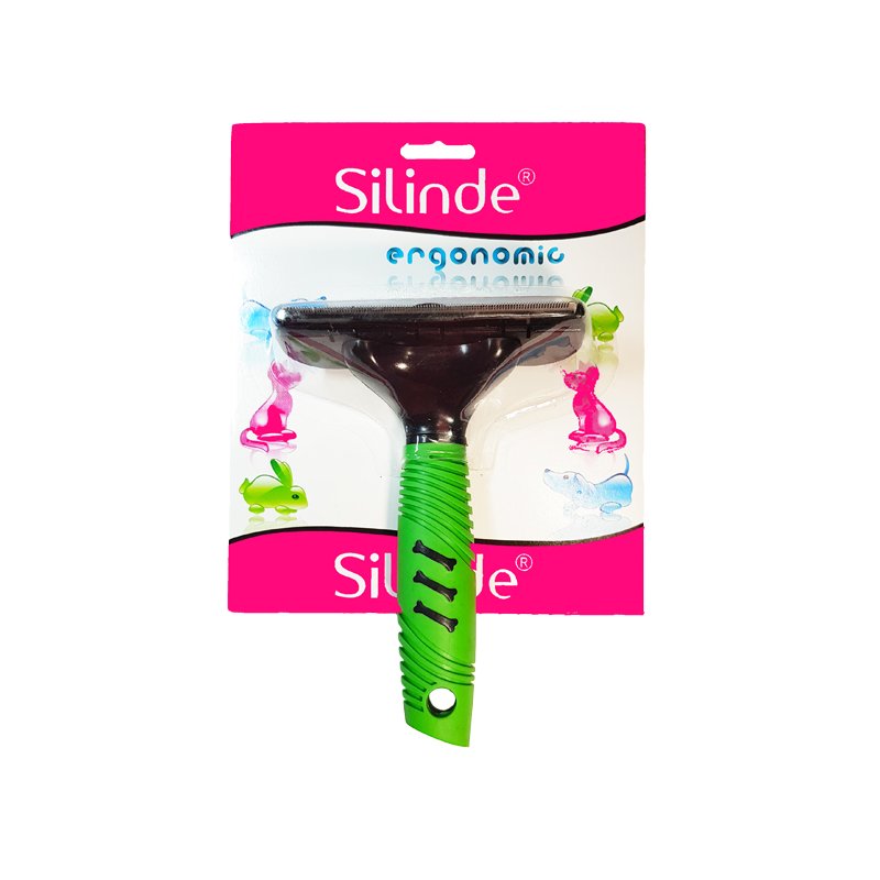Silinde Hrable s ergonomickou rúčkou na vyčesávanie podsady zelená, čierna, 10 cm
