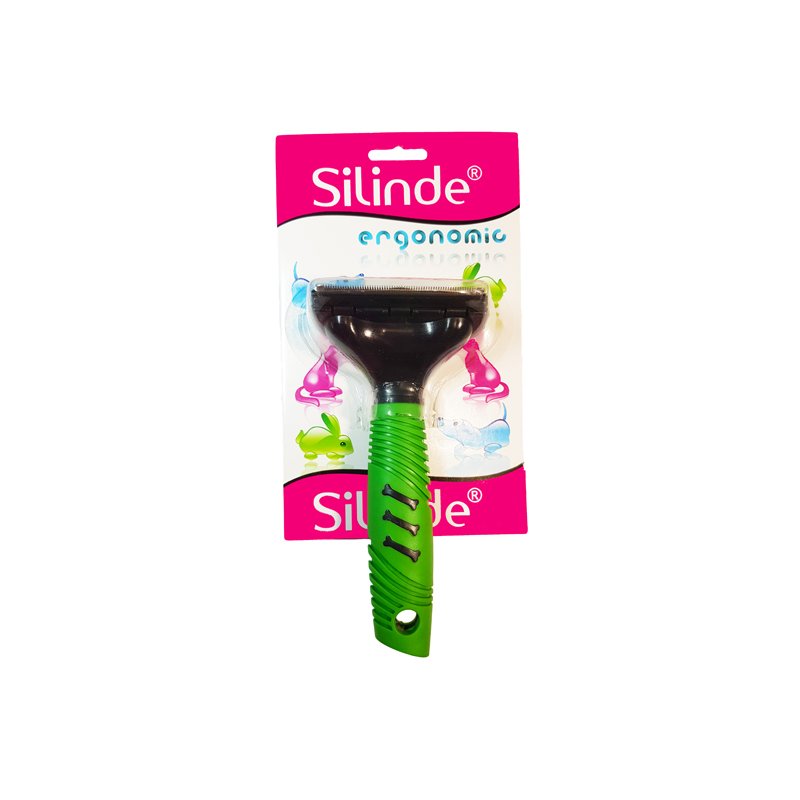 Silinde Hrable s ergonomickou rúčkou na vyčesávanie podsady zelená, čierna, 6,6 cm