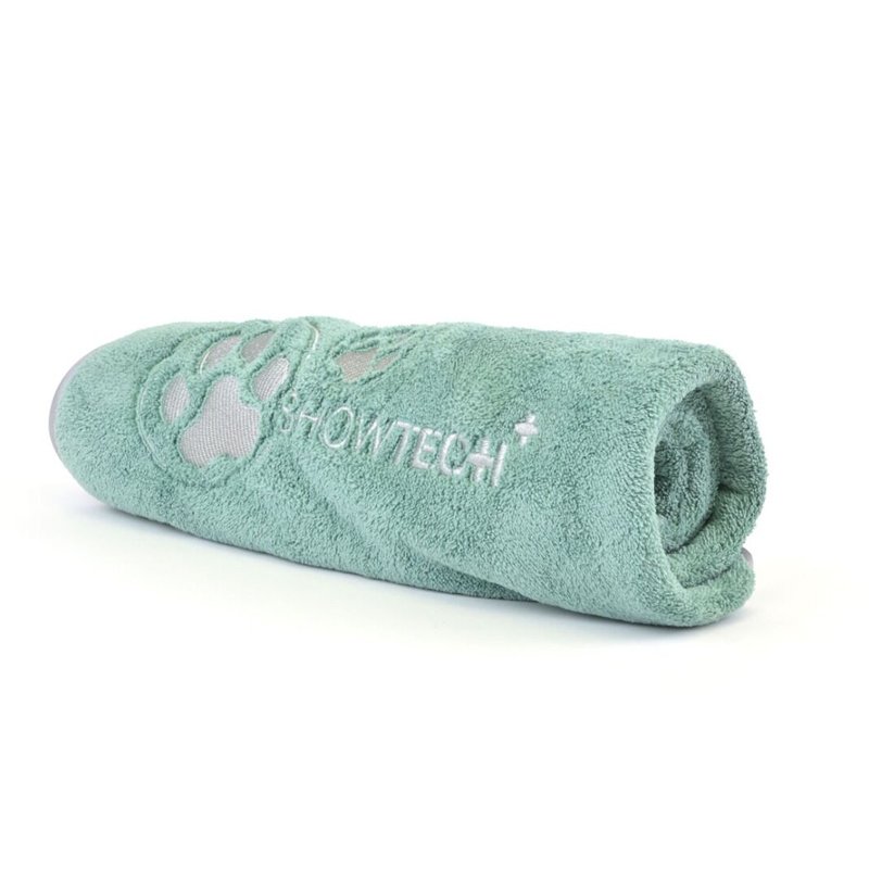 Show Tech Uterák Coral fleece pre psa alebo mačku zeleno-sivý