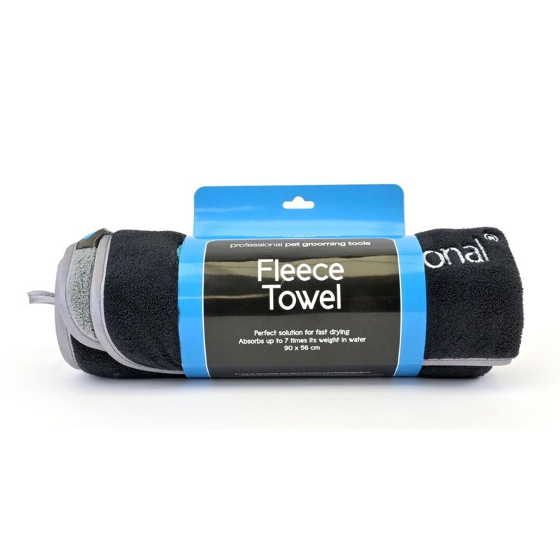 Show Tech Uterák Fleece towel pre psa alebo mačku čierno-sivý
