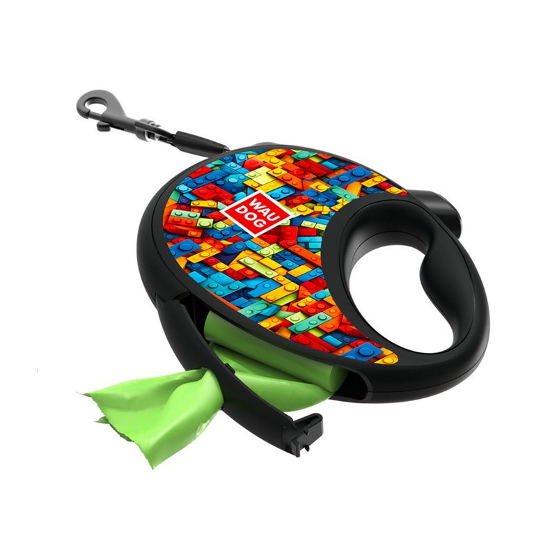 WAU DOG Samonavíjacie vodítko pre psa Lego S