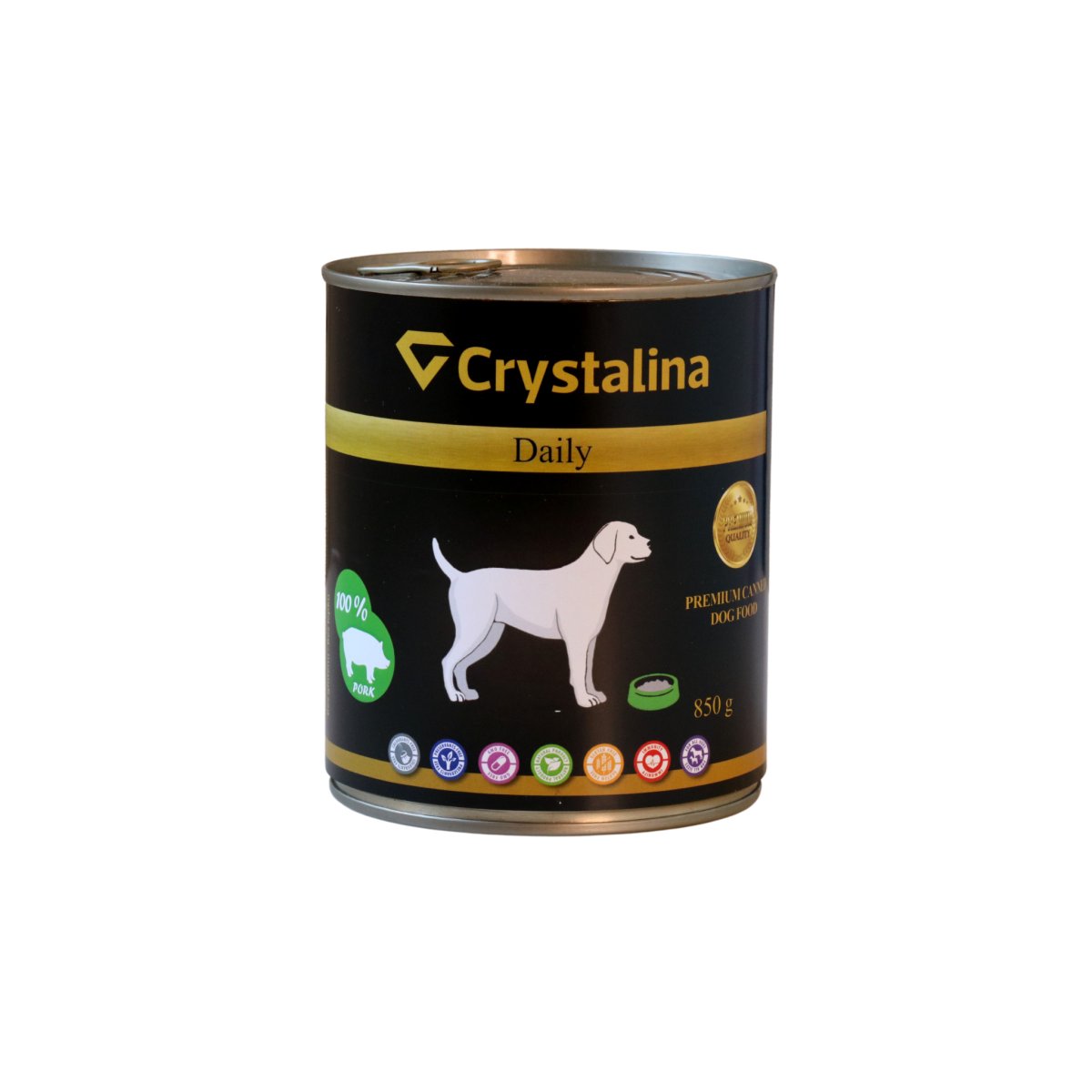 Crystalina Konzerva pre psov Daily 850 g, 100% bravčové