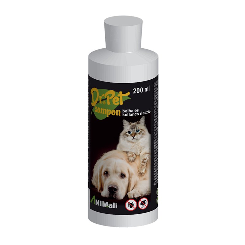 Dr. Pet Šampón proti blchám a kliešťom pre psy aj mačky 200 ml