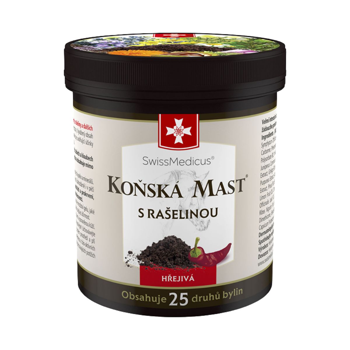 SwissMedicus Konská masť hrejivá s rašelinou - 250 ml - SwissMedicus