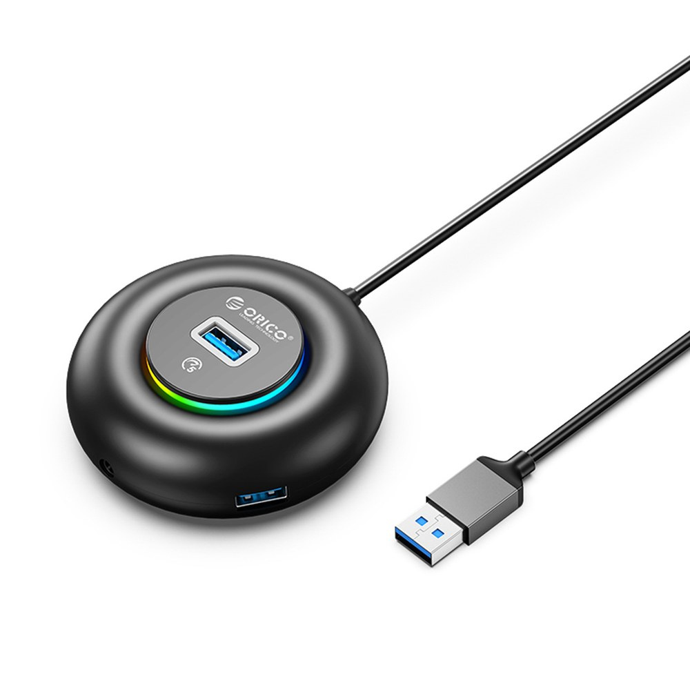 Orico Orico YXR4-U3 HUB adaptér USB - 3x USB 3.0 / 3.5mm jack 1.8m, čierny