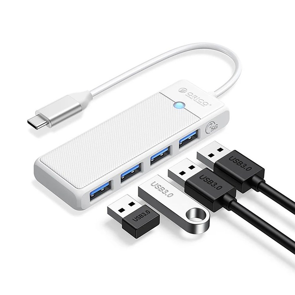 Orico Orico PAPW4A-C3 HUB adaptér USB-C - 4x USB 3.0 0.5m, biely
