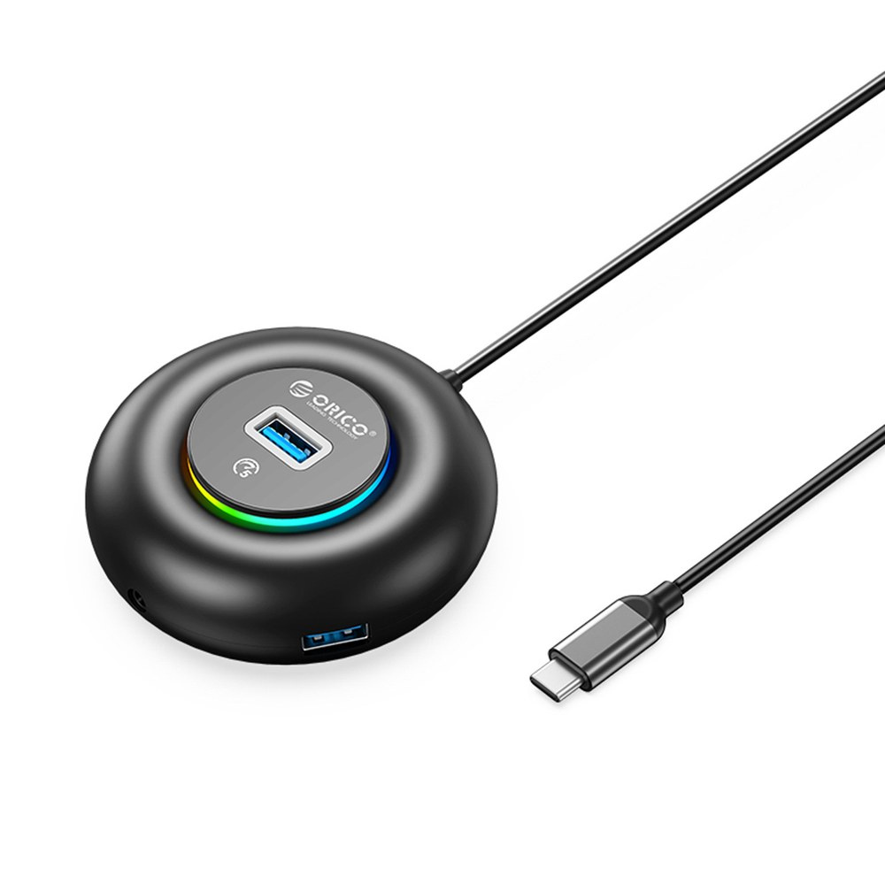 Orico Orico YXR4-C3 HUB adaptér USB-C - 3x USB 3.0 / 3.5mm jack 1.8m, čierny