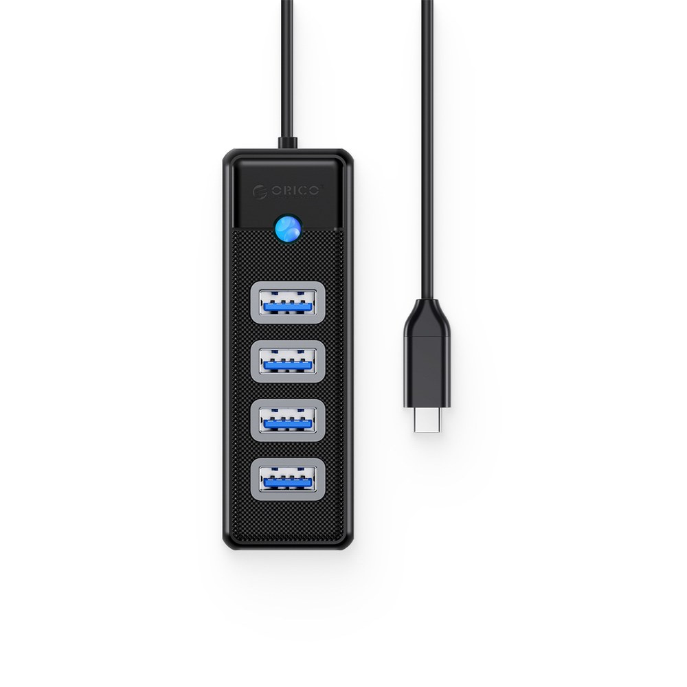 Orico Orico PW4U-C3 HUB adaptér USB-C - 4x USB 3.0 1m, čierny
