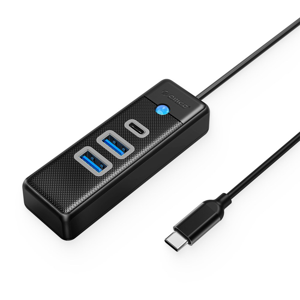 Orico Orico PWC2U-C3 HUB adaptér USB-C - 2x USB 3.0 / USB-C 1m, čierny