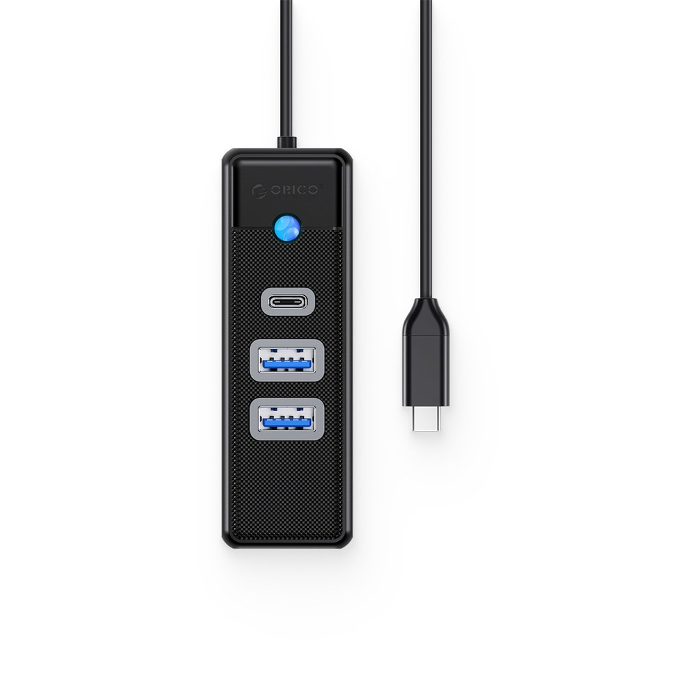 Orico Orico PWC2U-C3 HUB adaptér USB-C - 2x USB 3.0 / USB-C 0.5m, čierny