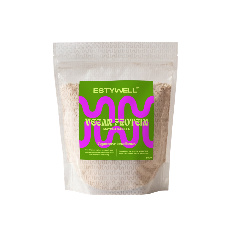 ESTYWELL VEGAN Proteín Matcha – Vanilka 500 g