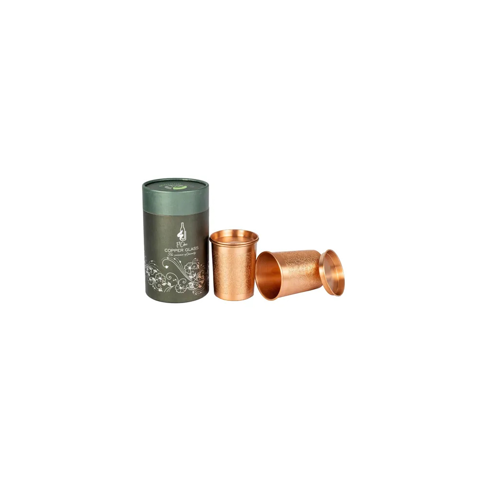 Ecozone Sada dvoch medených pohárov s viečkom 225ml