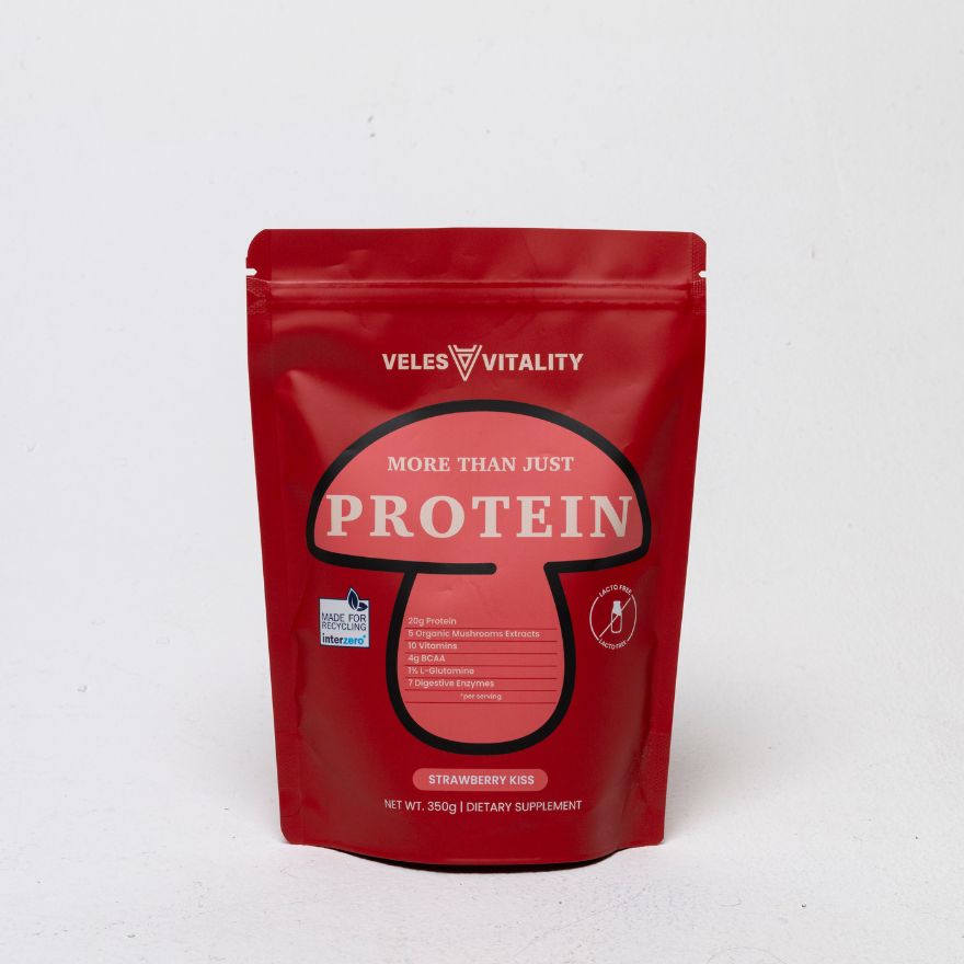 Veles Vitality Veles Vitality Funkčný proteínový nápoj bez laktózy Jahoda 350 g