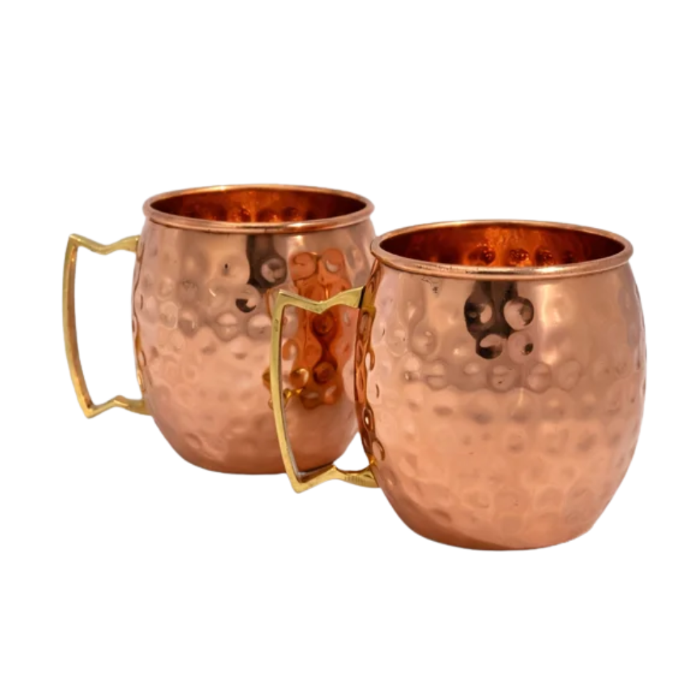 Ecozone Sada 2 tepaných hrnčekov z čistej medi – 2 x 470 ml