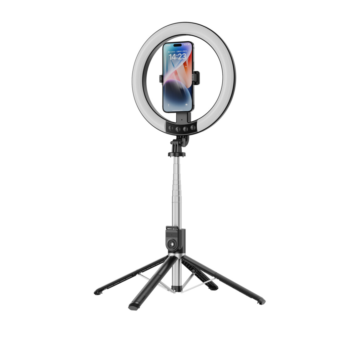 Blavec Blavec Aura P55 Selfie kruhové LED svetlo + statív 2.3m, čierne