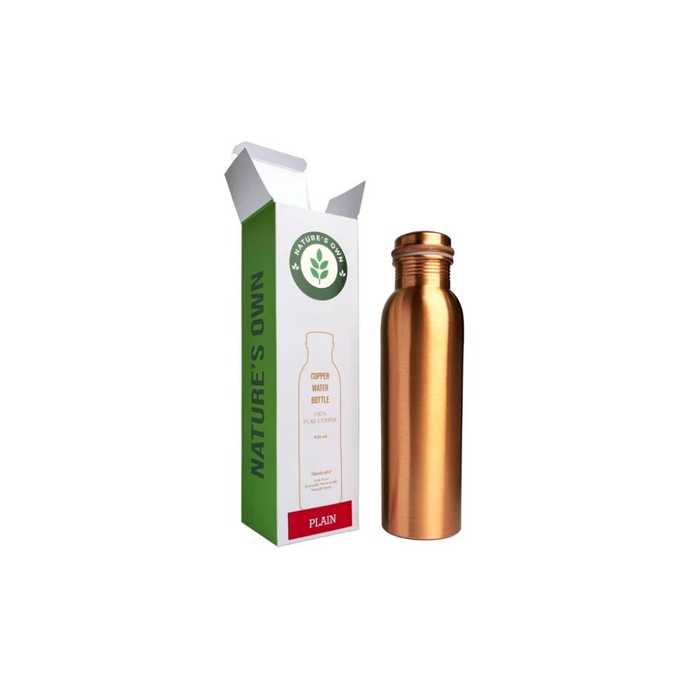 Nature's Own Medená fľaša na vodu vzor Hladký, 950 ml