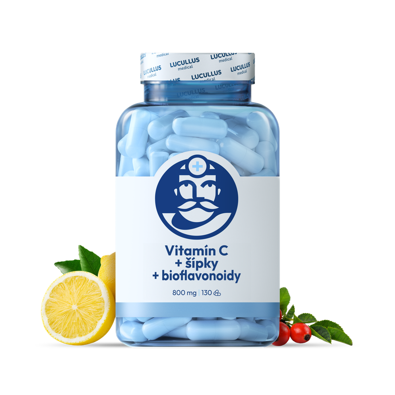Dr. LUCULLUS Dr. LUCULLUS Vitamín C + šípky + bioflavonoidy 2× 60 kapsúl