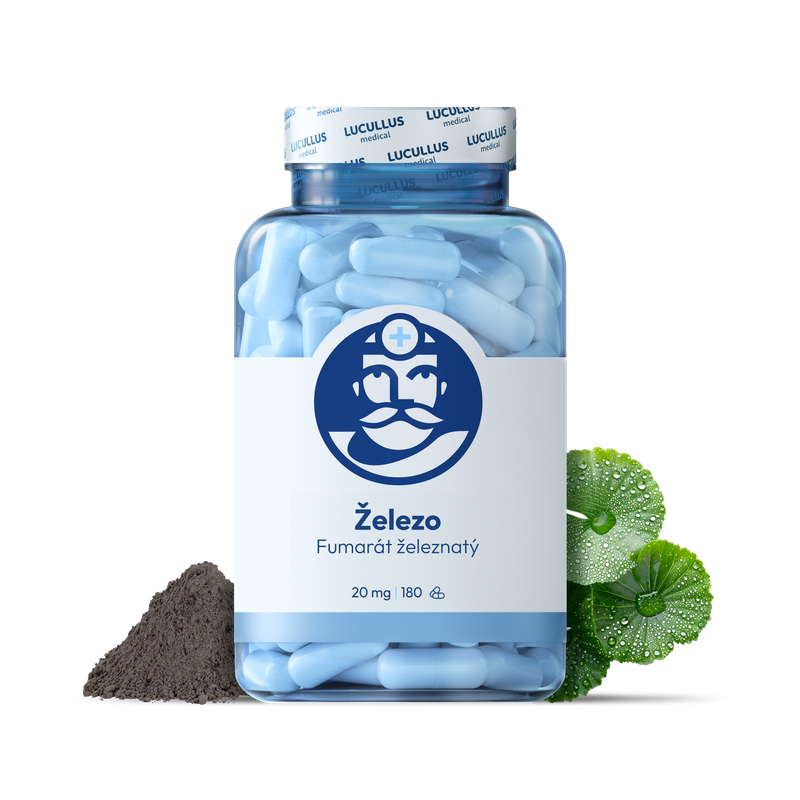 Dr. LUCULLUS Dr. LUCULLUS Železo 2× 180 kapsúl Fumarát železnatý