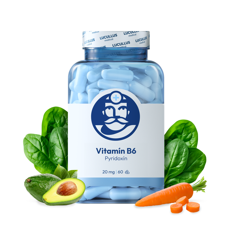 Dr. LUCULLUS Dr. LUCULLUS Vitamín B6 2× 60 kapsúl Pyridoxín