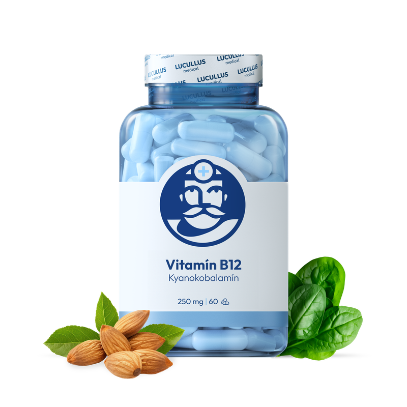 Dr. LUCULLUS Dr. LUCULLUS Vitamín B12 2× 60 kapsúl Kyanokobalamín