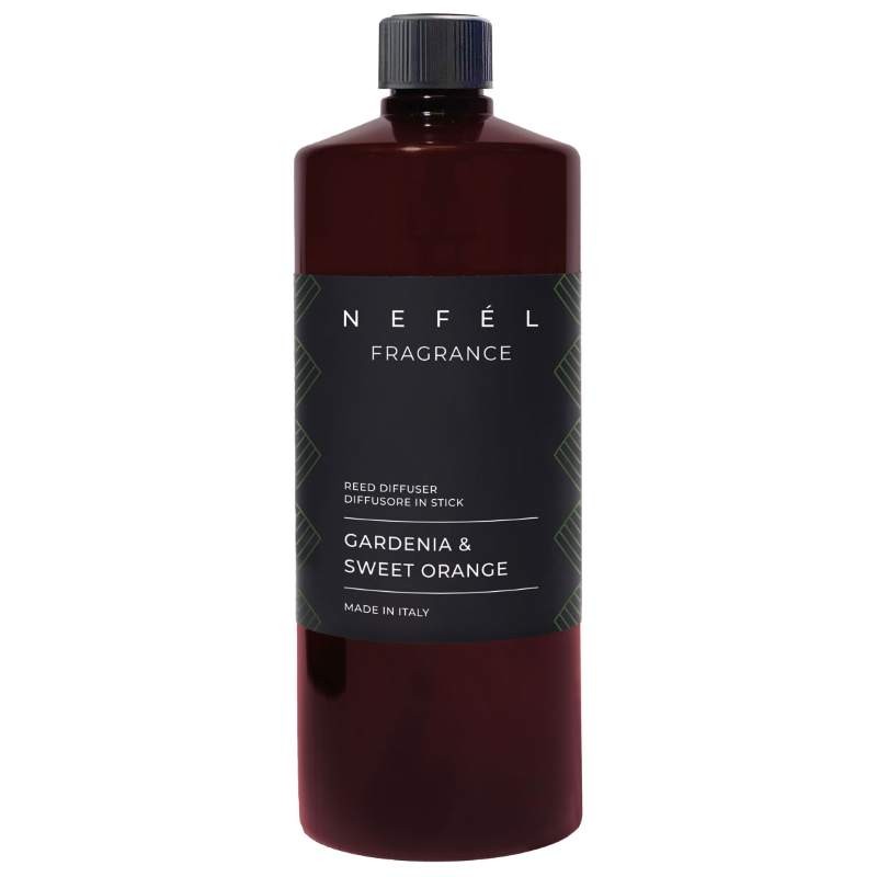Nefél NEFÉL Fragrance interiérový tyčinkový difúzor - náhradná náplň, 1000ml, vôňa Gardenia & Sweet Orange (gardénia a sladký pomaranč
