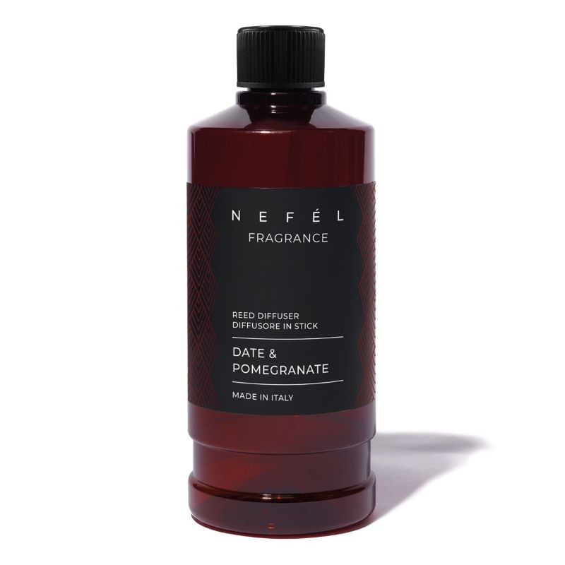 Nefél NEFÉL Fragrance interiérový tyčinkový difúzor - náhradná náplň, 480ml, vôňa Date & Pomegranate (datle a granátové jablko)