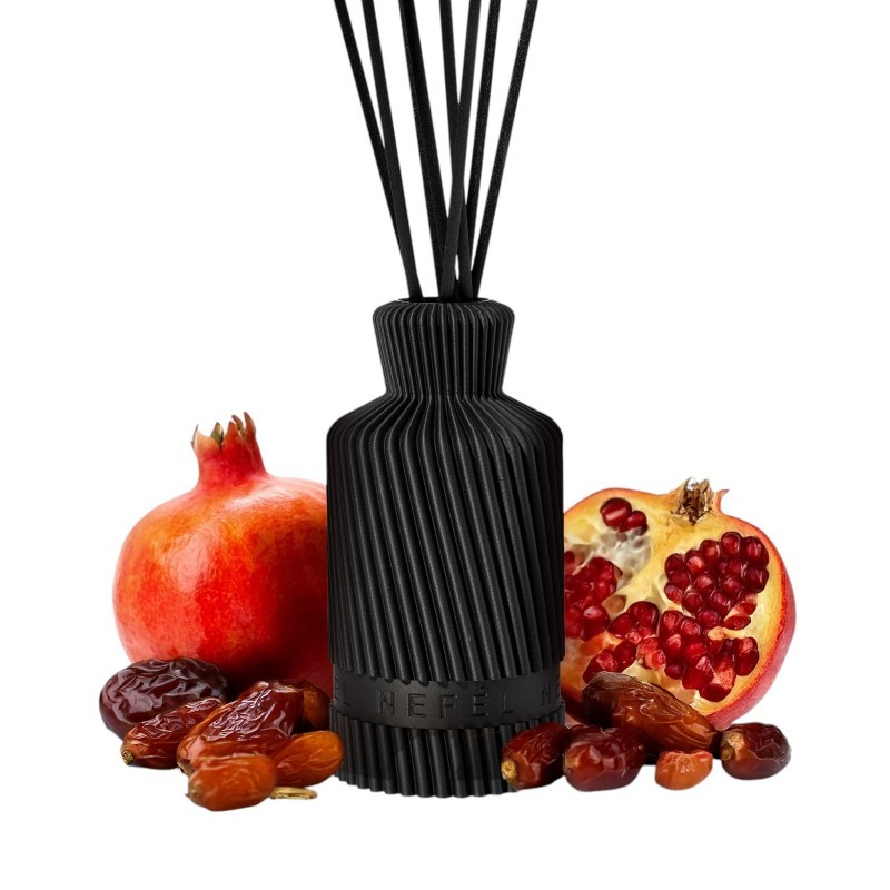 Nefél NEFÉL Fragrance Waves interiérový tyčinkový difúzor, 250ml, vôňa Date & Pomegranate (datle a granátové jablko)