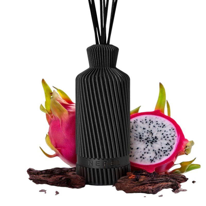 Nefél NEFÉL Fragrance Waves interiérový tyčinkový difúzor, 480ml, vôňa Dragon Fruit & Tonka Bean (pitaya a fazuľa Tonka)