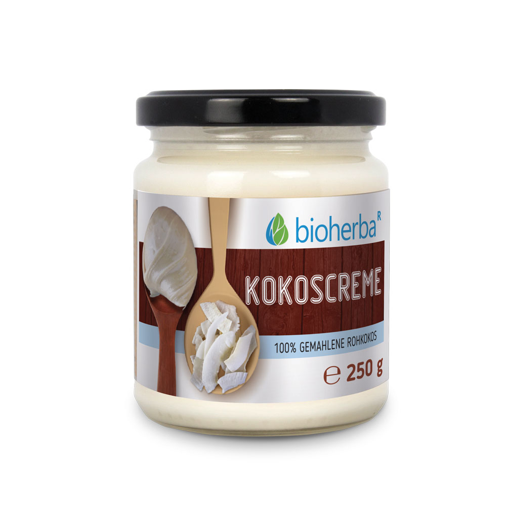 Bioherba 100 % kokosový krém z mletého surového kokosu – 250 g – Bioherba