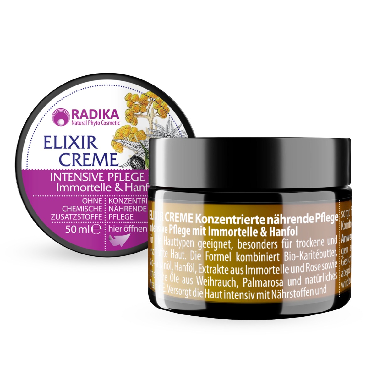 Bioherba Intenzívny regeneračný krém s olejom z immortelle a konopným olejom - 50 ml - Bioherba