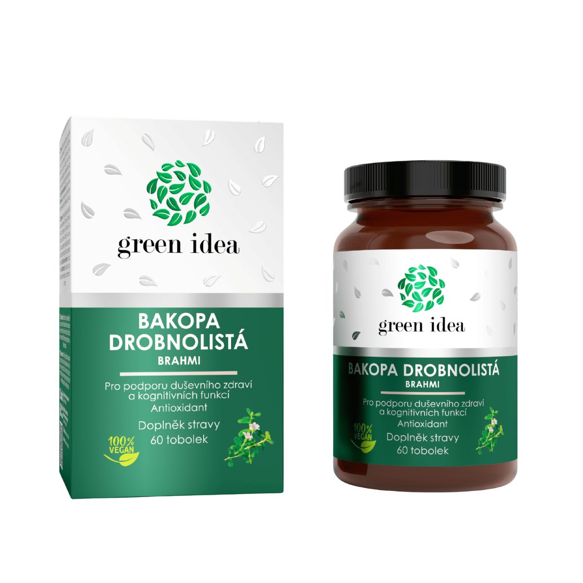 Green idea Bakopa drobnolistá – Brahmi – kapsuly 60 ks - Green idea