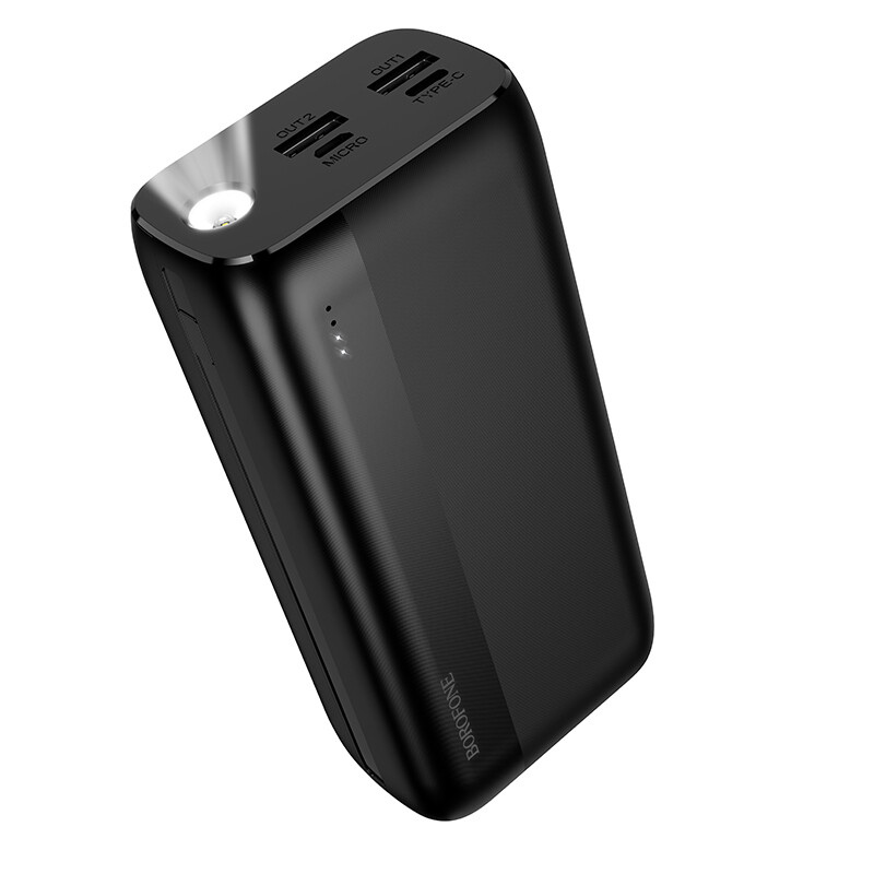 Borofone Borofone BJ86A Power Bank 30000mAh 2x USB 10W, čierny
