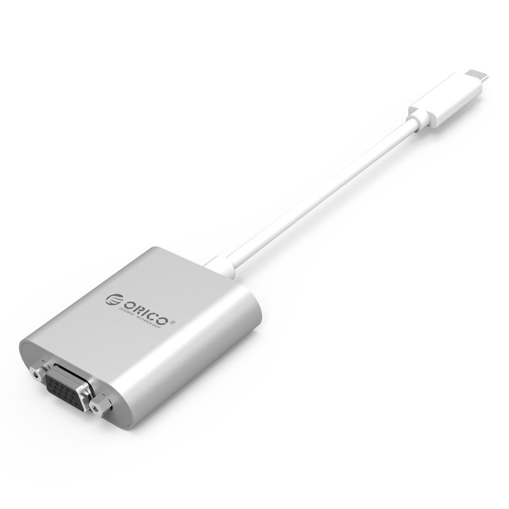 Orico Orico PTAV adaptér USB-C / 3.5mm - VGA, biely