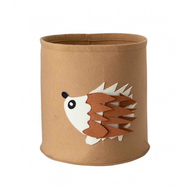 Livefy Livefy kôš na hračky / bielizeň Hedgehog 35 x 35 cm, hnedý
