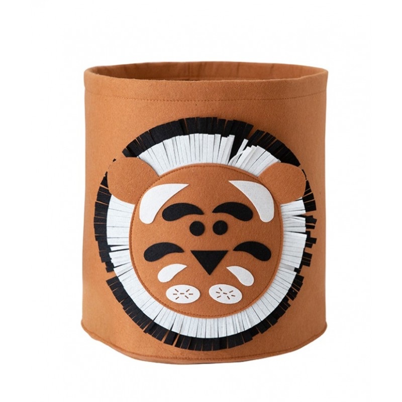 Livefy Livefy kôš na hračky / bielizeň Tiger 35 x 35 cm, hnedý