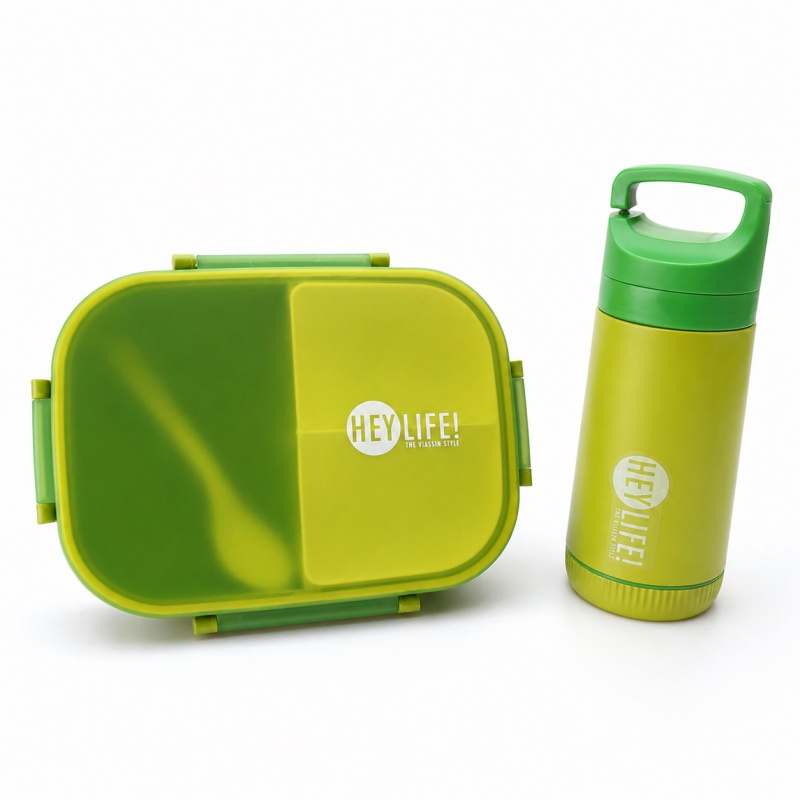 Livefy Livefy obedový box + fľaša Fresh, zelený