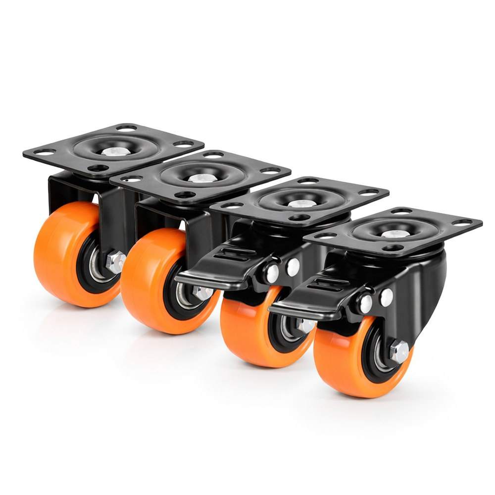 MG MG Transport Wheels kolieska na nábytok a vozíky 4ks, oranžové