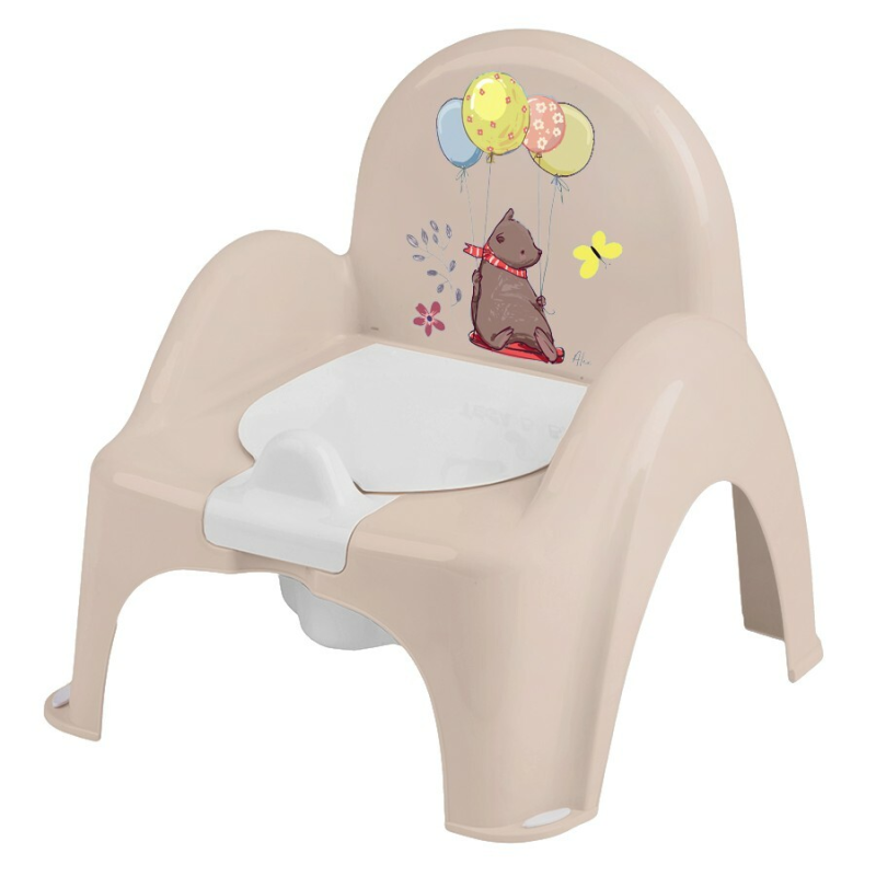 Tega Baby Detská nočník s melódiou a vekom, ergonomický - Medved v béžové