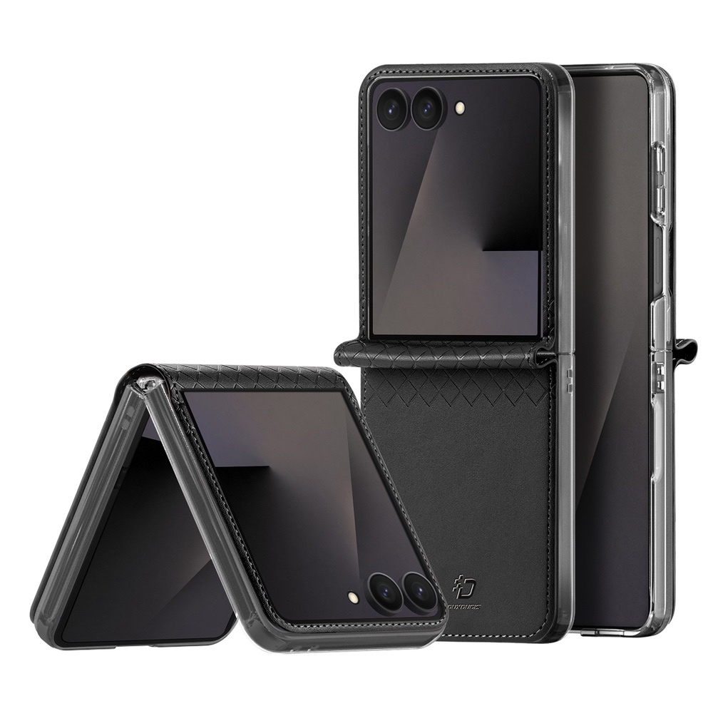 Dux Ducis Dux Ducis Bril kožené puzdro na Samsung Galaxy Z Flip 8, čierne