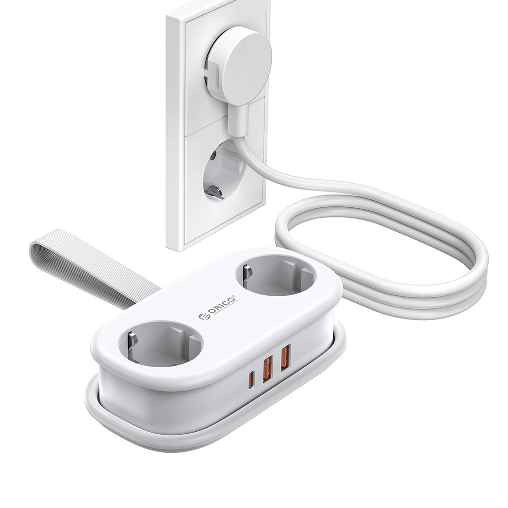 Orico Orico AP3 predlžovačka 5in1 2x USB-A / 1x USB-C / 2x AC 20W, biela