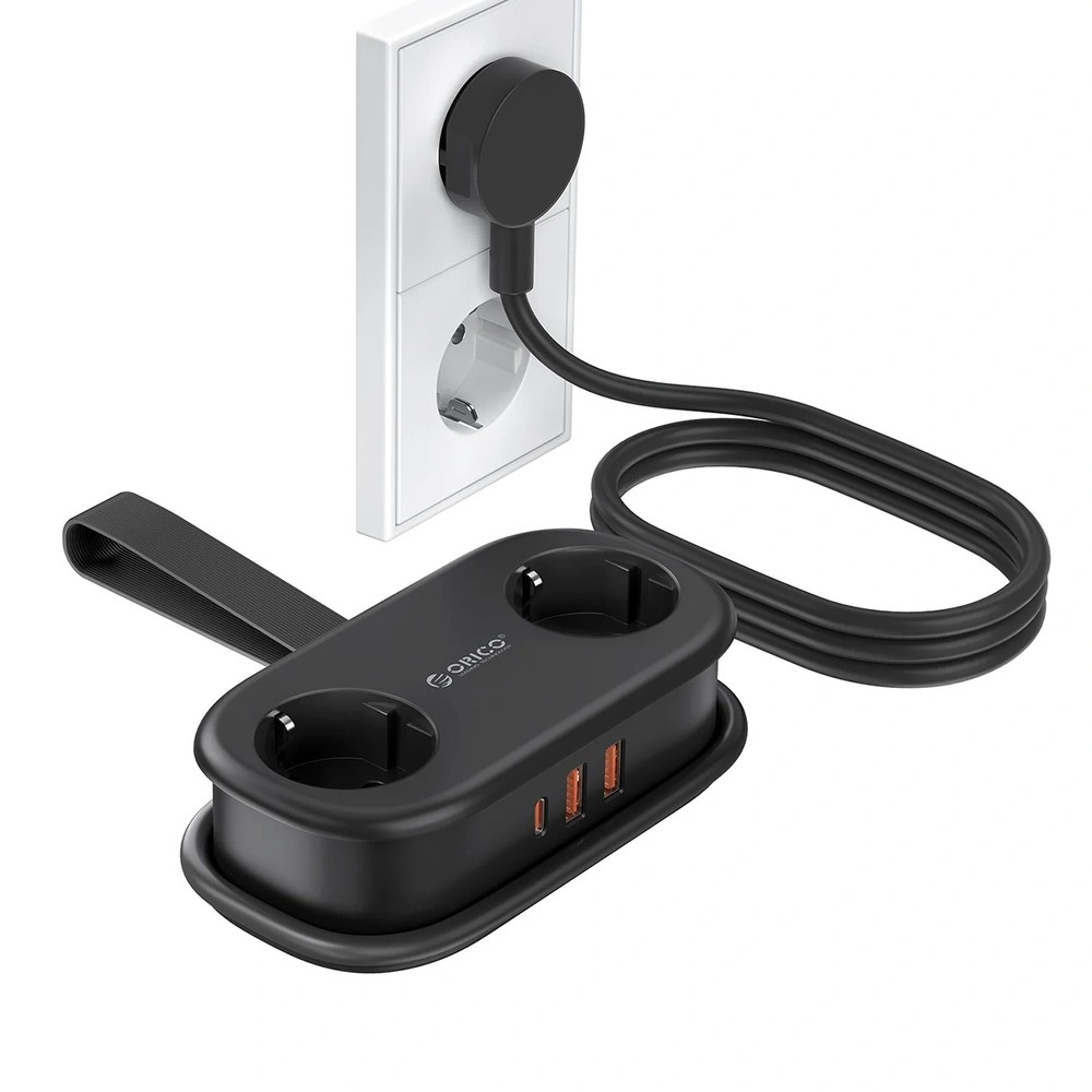 Orico Orico AP3 predlžovačka 5in1 2x USB-A / 1x USB-C / 2x AC 20W, čierna