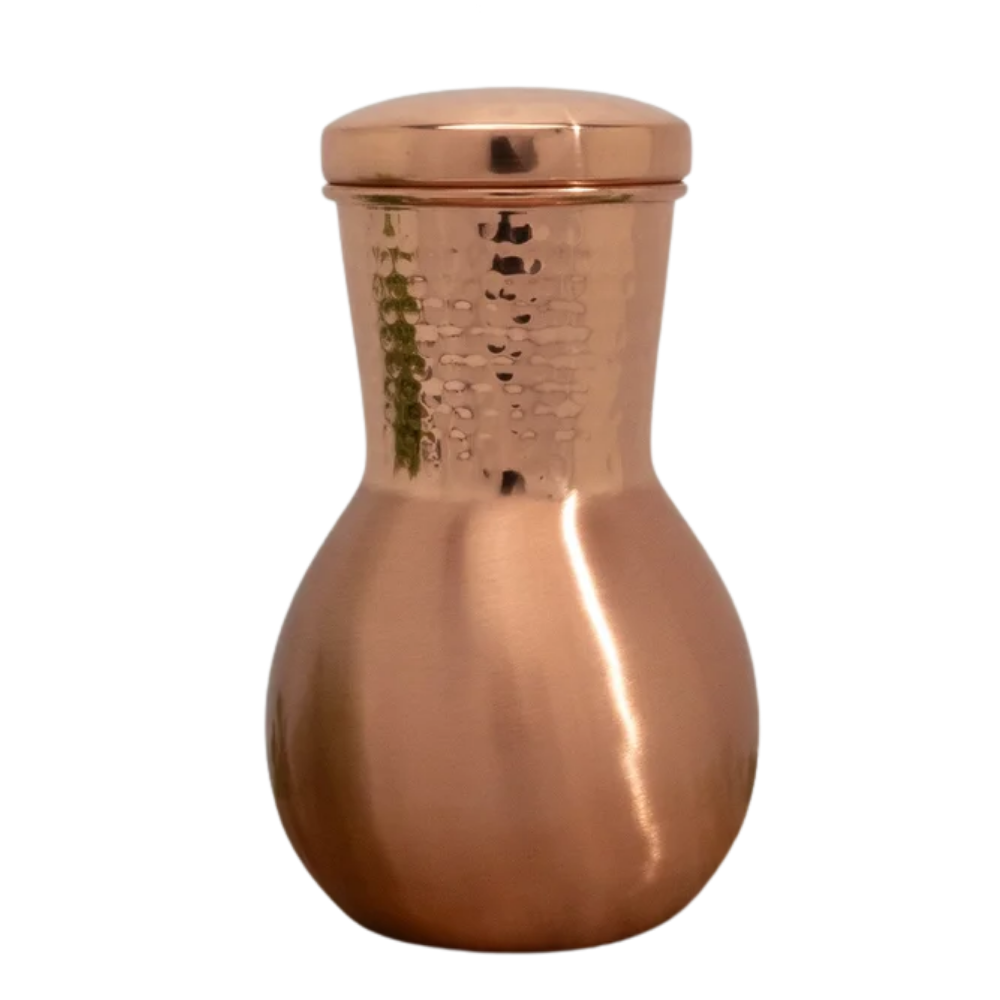 Ecozone Karafa z čistej medi so zátkou a tepaným hrdlom, objem cca 950 ml